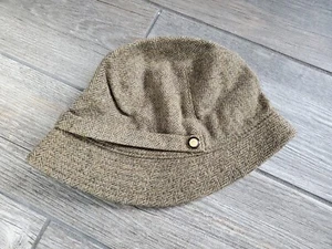 Damen J.CREW 100 % Wolle Fischerhut gefüttert kleine/mittlere Knöpfe verstaubar - Bild 1 von 4