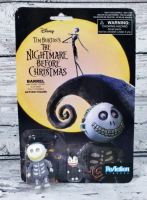 Figura de acción Pesadilla antes de Navidad Barril & Scary Teddy Reaction - NUEVA Foto 1 de 2