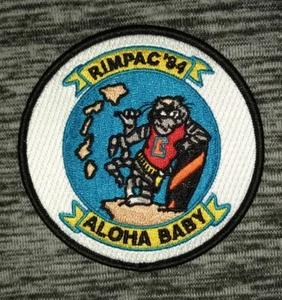 US Navy Tomcat ALOHA BABY RIMPAC '84 USN Military Navy Patch - Picture 1 of 4