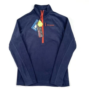 Macpac Mens Tui Fleece Jacket 1/4 Zip Jumper Size XS New $129 Navy Blue - Picture 1 of 4