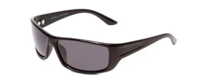 Gafas de sol polarizadas de diseñador envolventes unisex Coyote P-59 en negro brillante y gris 63 mm Foto 1 de 4