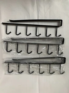 Aperto 3 Pezzi Cucina 6 Ganci Sotto Ripiano Armadio Porta Utensili Tazza 0324 - Foto 1 di 5