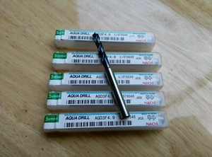4.9mm (0.1929") solid carbide drill - Nachi Aqua drill AQD3F - 3 flute QTY: 5pcs - Picture 1 of 7