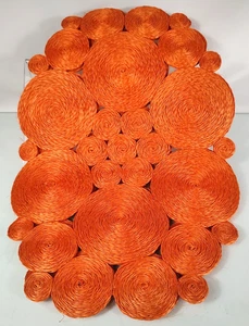 19" x 13" Natural straw placemat Set/2 Fall Thanksgiving Halloween table decor - Picture 1 of 8