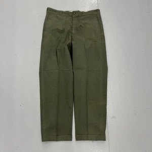 Chinos de trabajo vintage años 60 Sears verde sanforizado 33x28 años 60 verdadero vintage - Imagen 1 de 4