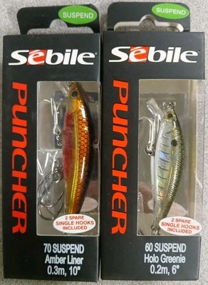 Lote de (2) Perforadora Sebile 60 y 70 Suspensión. Diferentes colores.  Foto 1 de 4