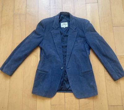 Chaqueta Blazer Remy Gamuza Cuero Para Hombre 38 Azul Marino Abrigo Deportivo EE. UU. Foto 1 de 4