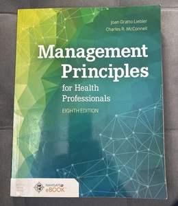 Management Principles for Health Professionals - Paperback w/ UNUSED CODE *NEW* - Picture 1 of 4