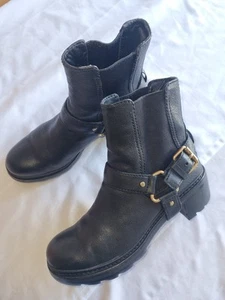 Tolle Prada Biker Boots stiefel Stiefelette Schwarz Gr.39,5  - Bild 1 von 6