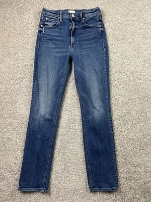 Pantalones de mezclilla rectos de tiro medio MOTHER The Dazzler Hoover 27 getalongs desgastados Foto 1 de 4