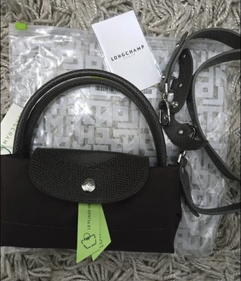 Longchamp le Pliage Mocka/Dark Brown Small Size Tote Bag With Straps New - Image 1 of 4