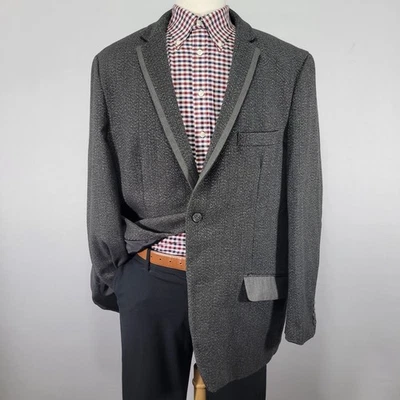 Abrigo deportivo INC International para hombre dos botones gris espiga poli curvado XXL Foto 1 de 4