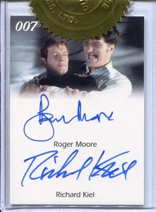 James Bond 50th Anniversary 2 Roger Moore & Richard Kiel Dual Autograph Card (Co - Bild 1 von 2