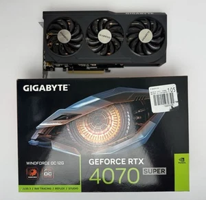 Gigabyte GeForce GTX 4070 Super 12GB GDDR6X Graphics Card GV-N407SWF3OC-12GD - Bild 1 von 5