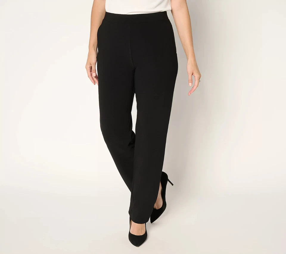 #AC 602 Susan Graver Every Day Petite Textured Liquid Knit Pants Size PXS - Image 1 of 1