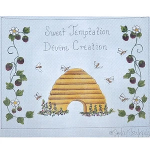SANDY JENKINS HP NEEDLEPOINT CANVAS: SWEET TEMPTATION DIVINE CREATION  BM - Picture 1 of 2