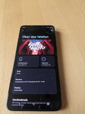 Moto G84 12/256 GB Touchscreen gesprungen Android 15 NFC Snapdragon 695 - Bild 1 von 4