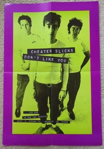 CHEATER SLICKS Don't Like You PROMO POSTER In The Red 1995 Garage Punk Columbus - Picture 1 of 5