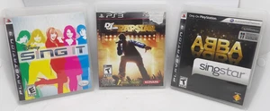 PS3 Sing Along/Karaoke Game Bundle of 3: ABBA Singstar, Def Jam Rapstar, Etc. - Picture 1 of 11