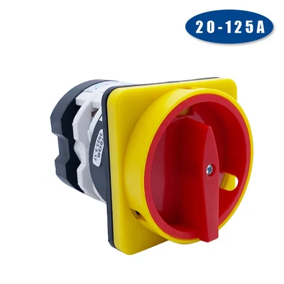 Rotary Cam Switch 20-125A 2 Pole OFF-ON Padlock Motor Power Cut Off YMZ12 Series - Image 1 of 4