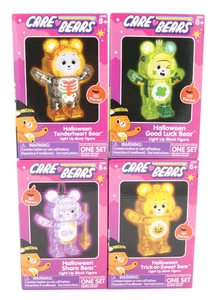 CARE BEARS Halloween Costume LIGHT UP Block Figure Build Set of 4 NIB - Picture 1 of 8