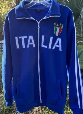 Italia Jacket Full Zip Men’s XXXL Striped Sleeves Patch Sweater 4 Star Venezia - Image 1 of 4
