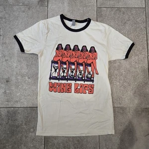 Booby Trap Wine Lips Music Band Ringer T Shirt Sz S Streetwear HTF - Picture 1 of 5
