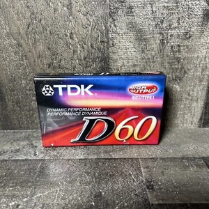 TDK D60 60 Minute Audio Recording Cassette Tape IEC1/TYPE1 Made in Japan NEW - Picture 1 of 4