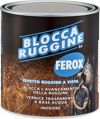BLOCCA RUGGINE FEROX SMALTO PROTETTIVO TRASPARENTE AD ACQUA 750 ML (05755)