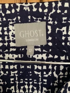 Ghost Size 12 Navy And White Dress - Picture 1 of 4