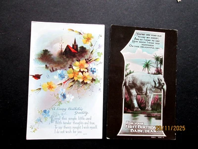 "GREETINGS CARDS "   -   16 POSTCARDS   -  ALL DIFFERENT   -   ALL SHOWN - Image 1 of 4