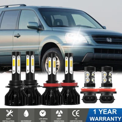 Combo faros LED + kit faros antiniebla para Honda Pilot 2006 2007 2008-2018 Foto 1 de 4
