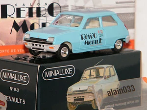 Renault 5 Blue Retromobile designed by Minialuxe France 1/43 Ref 9_3-48/250 - Picture 1 of 3