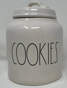 Rae Dunn Cookies Cookie Jar Artisan Collection Cookie Canister With Lid 8"_New - Picture 1 of 5