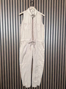 Young Fabulous & Broke Jumpsuit XS Sleeveless Twill Zipper Waisted Tie Chambray - Picture 1 of 10