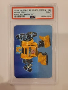1985 HASBRO TRANSFORMERS #28 BUMBLEBEE BLUE BACKGROUND PSA MINT 9 ๐ฅ ๐ฅ ๐ฅ - Picture 1 of 3