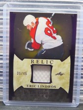 2023 Leaf In The Game Used Hockey Eric Lindros Purple Relic Jersey #35/45