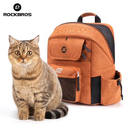 Рюкзак для переноски маленьких собак кошек ROCKBROS дышащий сумка для домашних животных для путешествий и походов - Изображение 1 из 4