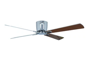 Ventilatore a soffitto piatto VAM DC LUNA CROMATO argento noce ala 109 cm timer - Foto 1 di 3