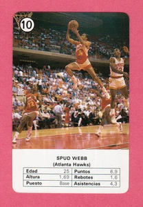 Tarjeta de baloncesto Spud Webb Atlanta Hawks 1988 NBA española - Imagen 1 de 1