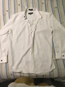 DANIEL ELLISSA MENS DRESS SHIRT 15-15.5 33-34 white button down - Picture 1 of 11