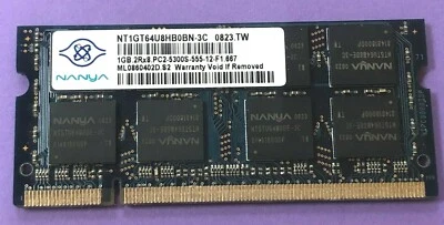 💥NANYA 1GB 2Rx8 PC2-5300S Laptop RAM MEMORY  NT1GT64U8HB0BN-3C TESTED - Image 1 of 2