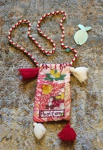Beautiful Antica Sartoria Boho Beaded Pom Pom Bag - Picture 1 of 4