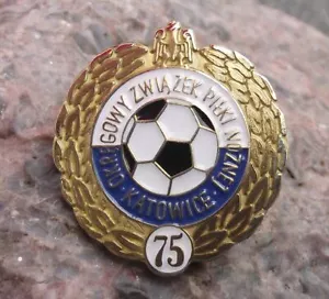 Vintage OZPN Katowice Football Club Poland 75th Anniversary Soccer Pin Badge - Picture 1 of 2