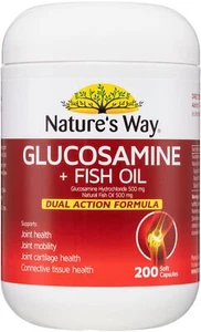 Glucosamine + Fish Oil 200 Capsules x 3 Pack Nature's Way - Bild 1 von 1
