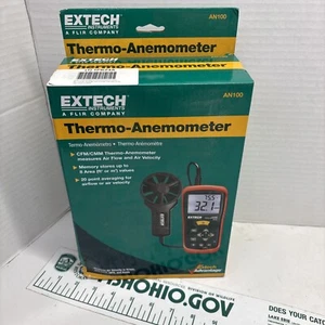 EXTECH AN100 THERMO-ANEMOMETER CFM/CMM - Picture 1 of 11