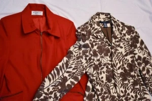 Giacca rossa Dumas blazer di lana USA taglia 8 e Joneswear giacca abito 14p - Foto 1 di 10