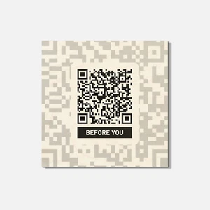 Before You QR Code 4'' X 4'' Square Wooden Coaster - Picture 1 of 3