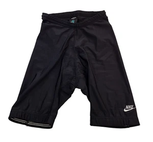 Vtg Nike ACG Bicycle Shorts Padded Liner Men Small Black Compression Drawstring - Picture 1 of 9