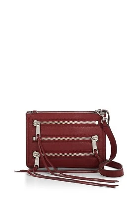 Nuevo Auténtico Bolso Bandolera Rebecca Minkoff Moto 3 Cremallera Puerto Tawny $198 Foto 1 de 4